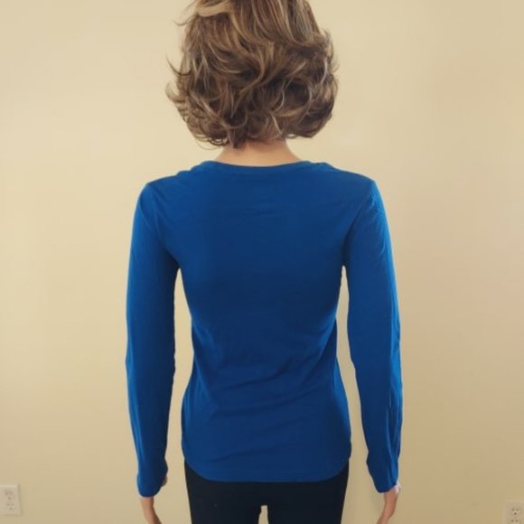 RUDOLPH THE RED-NOSED REINDEER ROYAL BLUE LONG SLEEVE T-SHIRT SIZE SMALL - Picture 4 of 4